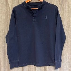 Medium Navy Blue Browning t-shirt (long sleeve)